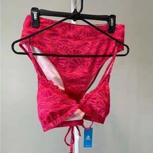 Cupshe Pink Floral High-Waisted Bikini Size Large NWT